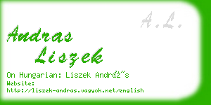 andras liszek business card